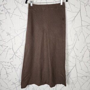 Olsen Pale Brown 100% Linen Maxi Skirt